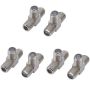 6 Pcs 2-WAY F-type Combiner Tv Coaxial Connectors Rf Adapters Joiners