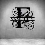 F - Alphabet Personalized Monograms - 600MM Grey