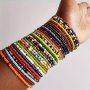 17pcs Bohemian Style Colorful Beads Bracelets Vacation Jewelry For Men And Women