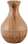 Ultrasonic Aroma Humidifier Light Hollow Wood Grain Finish With Creative Pattern Base – 200ML Water Capacity Vase Shaped Design