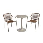 Modern Brown And Champagne Outdoor Dining Set – MWOUT4