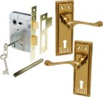 Lock Set 3L Geo Str Scrl