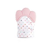 Baby Mitts Teething Mitten Silicone Glove Gum Self Soothing - Pair - Pink