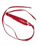 Genuine Leather Braided Belt - Red Free