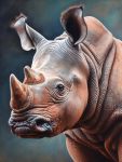 Diamond Art Painting Kits For Adults Black Rhinoceros Rhino Africa 2 5D Diamond Art Kits For Beginner Diy Diamond Dots Crystal C