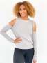 Shoulder Cut-out Top Grey - Grey / M
