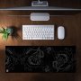 Protea Line Art On Black By Fifo Large Desk Pad