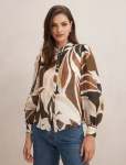 Davina Long Sleeve Blouse - 18 Devon Abstract