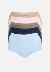 Jockey 5 Pack Plain Tonal Elastic Full Brief - Navy blue pink taupe capp