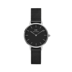 Petite Ashfield Silver Black Watch 28MM