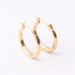 Ladies Gold Small Hoop Earrings - Gold