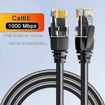CAT 6 Ethernet Cable 1000 Mbps High-speed Gigabit Lan Network Cable With RJ45 Connectors Pure Copper Wire Multiple Lengths 0.5M/