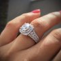 Gorgeous Shiny Zirconia Ring - Symbol Of Eternal Love Valentine's Day Jewelry For Girls Perfect For Anniversary & Evening Parties