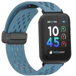 Compatible With Itouch Air 4 Bands Lamshaw 24MM Breathable Soft Silicone Magnetic Butterfly Clousure Sport Replacemet Band Strap