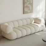 Bubble Boucl Two Or Three Seater Sofa - Multiple Colours - Dark Fawn Three Seater