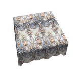 Silver Blue Square Tablecloth
