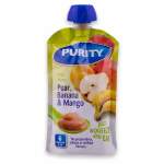 Purity Food Pouches Fruit Puree 110ML - From 6 Months - Pear Banana & Mango