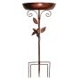 Garden Detachable Bird Bath & Bird Feeder With Metal Base Stake - 80CM