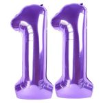 Purple Number 11 Balloon 40 Inch 11 Number Balloons 11TH Purple Birthday Decorations 11 Year Old Party Supplies