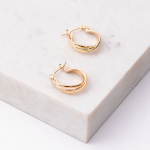 Petite Double Hoop Earrings - Gold
