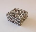 Bone Box White & Grey Triangles – 7X13X13CM