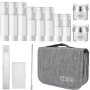 Heartdeco Airless Vacuum Travel Bottles & Toiletry Bag Set