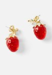 Small Charm Earring - Strawberry Bow