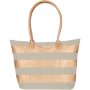 Clicks Straw Beach Bag With Gold Stripe