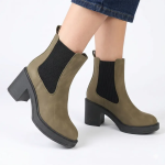 Madison Long Gusset Boot - Olive - 8