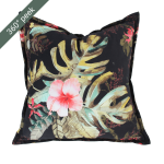 Black Hibiscus Scatter Cover