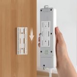 Space-saving Self-adhesive Socket Organizer With Cable Management - Easy Install No Damage Wall Mount Holder
