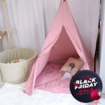 Teepee Tent With Tee Pee Playmat Dusty Pink