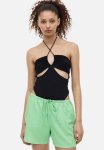 Linen-blend Pull-on Shorts - Bright Green