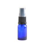 10ML Blue Glass Aromatherapy Bottle With Spritzer - Black 18 410