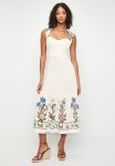 Fit & Flare Midi Dress - Delicate Botanical Double Border