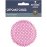 Millini Pink Polka Dot Paper Cupcake Cases 50-PACK