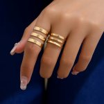 2PCS Minimalist Style Rings Multi Layer Design Suitable For Men And Women Match Daily Outfits Party Accessories Pick A Color U P