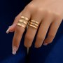 2PCS Minimalist Style Rings Multi Layer Design Suitable For Men And Women Match Daily Outfits Party Accessories Pick A Color U Prefer