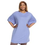 Donnay Plus Size Longer Length Tee Fashion - Lilac
