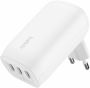 Belkin - Boostcharge 67 Watt - 3-PORT Usb-c Wall Charger - White