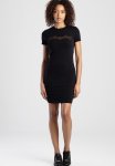 Sissy Boy Kassy: Fitted Bling Logo Dress - Black