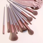 13 Pieces Premium Makeup Brush Set With Storage Bag - Perfect For Smooth And Even Application