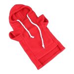 Small Animal Sweatshirt Adjustable Drawstring Hoodie For Ferrets And Other Pets Warm And Skin-friendly Clothing Red
