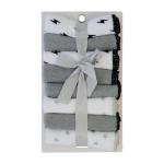 8PK Supersoft Washcloths Grey