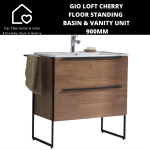 Gio Loft Cherry Floor Standing Basin & Vanity Unit - 900MM