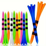 50PCS Golf Tee Durable 5-PRONG Plastic Golf Tees For Reduced Friction And Improved Accuracy 83MM 70MM 38MM Mixed Color