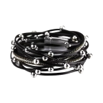 41CM Multi-layer Pu Leather Bracelet With Decorative Beads