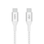 Belkin Boostcharge - Usb-c Male To Usb-c Male Braided Cable 240 Watt Power - 2 Meter Cable - White