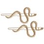 Snake-shaped Hair Clips - 2 Piece