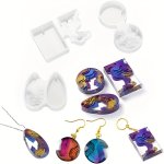 1PC Diy Island Design Resin Epoxy Silicone Mold Dual Use With Holes Jewelry Casting Molds For Pendant Necklace Keychain Crafts D